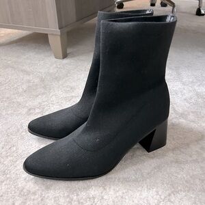 CUSHIONAIRE Sock Ankle Bootie Black